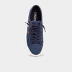 Tennis basses en toile effet denim bleu marine homme