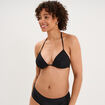 Haut de maillot de bain triangle coques noir femme