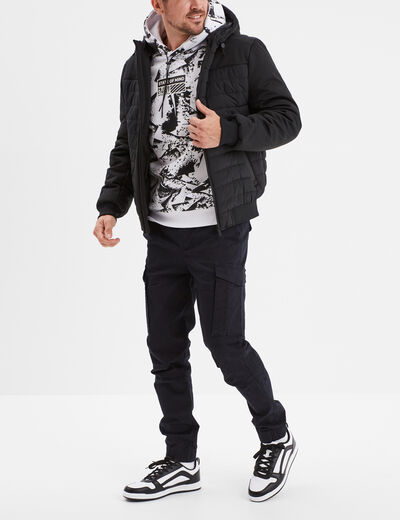 Veste à capuche Liberto noir homme