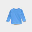 T-shirt &eacute;paule boutonn&eacute;e manches longues bleu lavande b&eacute;b&eacute; gar&ccedil;on
