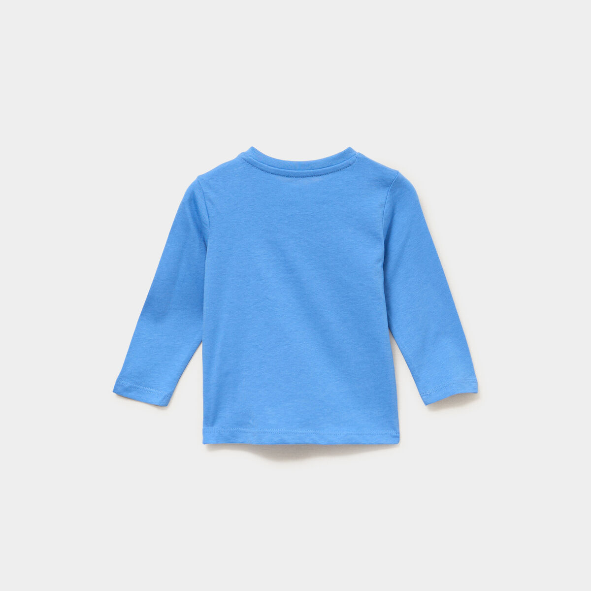 T-shirt &eacute;paule boutonn&eacute;e manches longues bleu lavande b&eacute;b&eacute; gar&ccedil;on