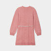 Robe pull courte avec ceinture tressée vieux rose fille