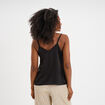 Caraco effet satin noir femme