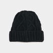 Bonnet &agrave; torsades noir homme