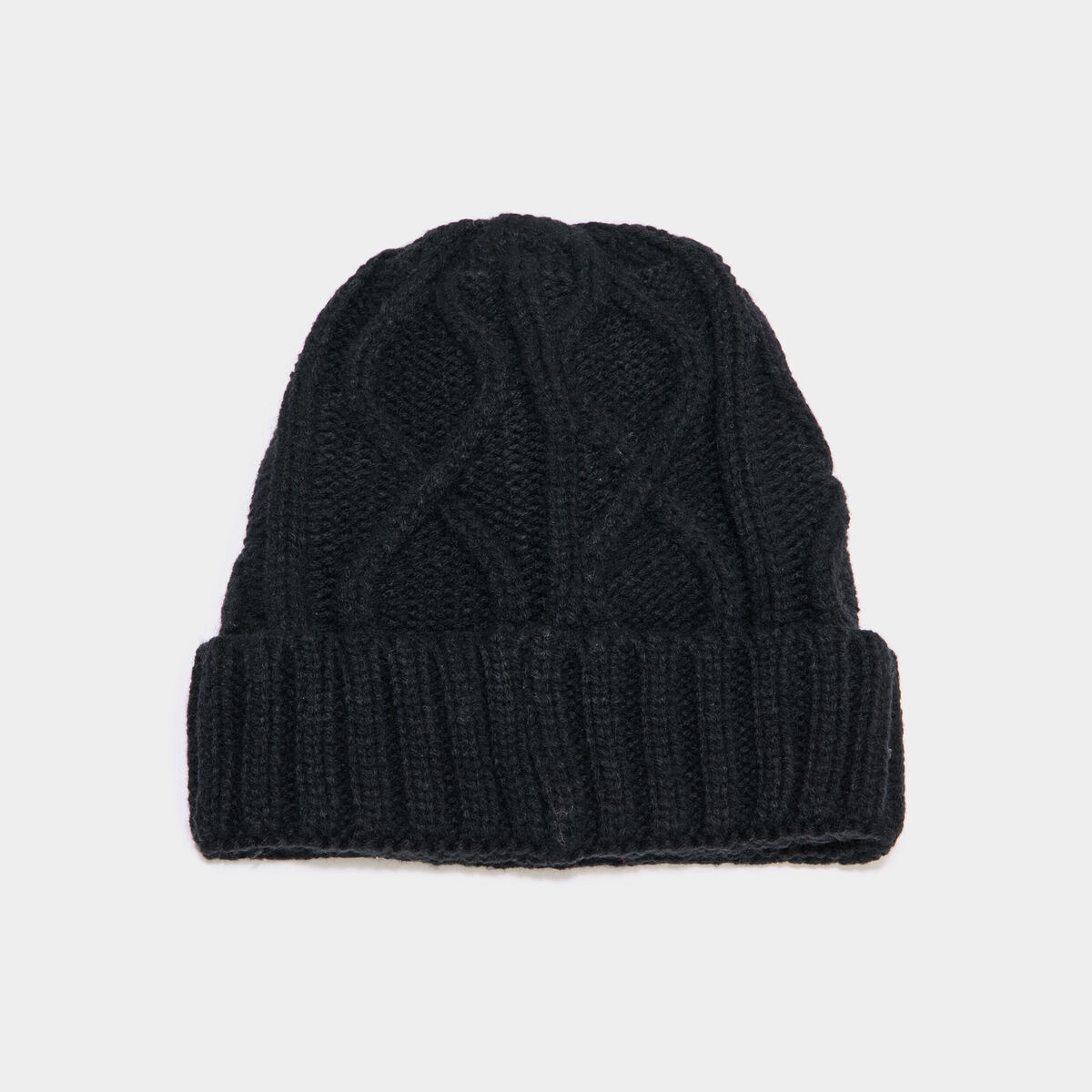 Bonnet &agrave; torsades noir homme