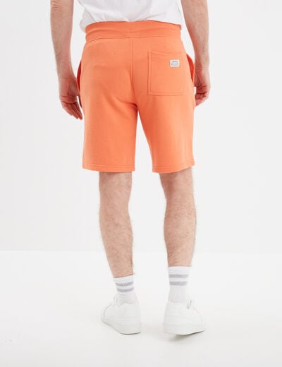 Short de jogging droit à coulisse orange homme