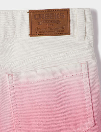 Short droit 5 poches Creeks rose fille