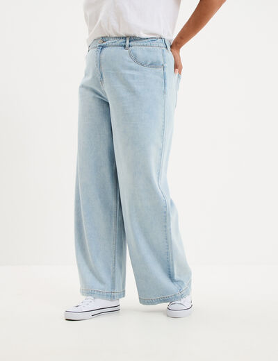 Jean large taille &eacute;lastiqu&eacute;e denim triple stone femme grande taille