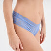Shorty en dentelle bleu lavande femme