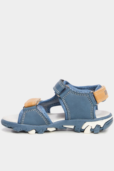 Sandales &agrave; scratchs bleu gar&ccedil;on