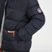 Doudoune doubl&eacute;e &agrave; capuche bleu fonc&eacute; homme
