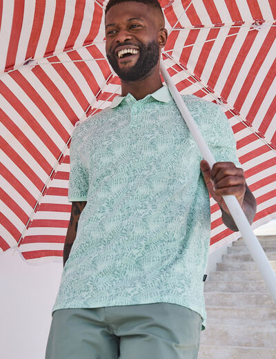 Polo manches courtes Creeks vert pastel homme