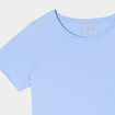 T-shirt manches courtes en coton bleu clair fille