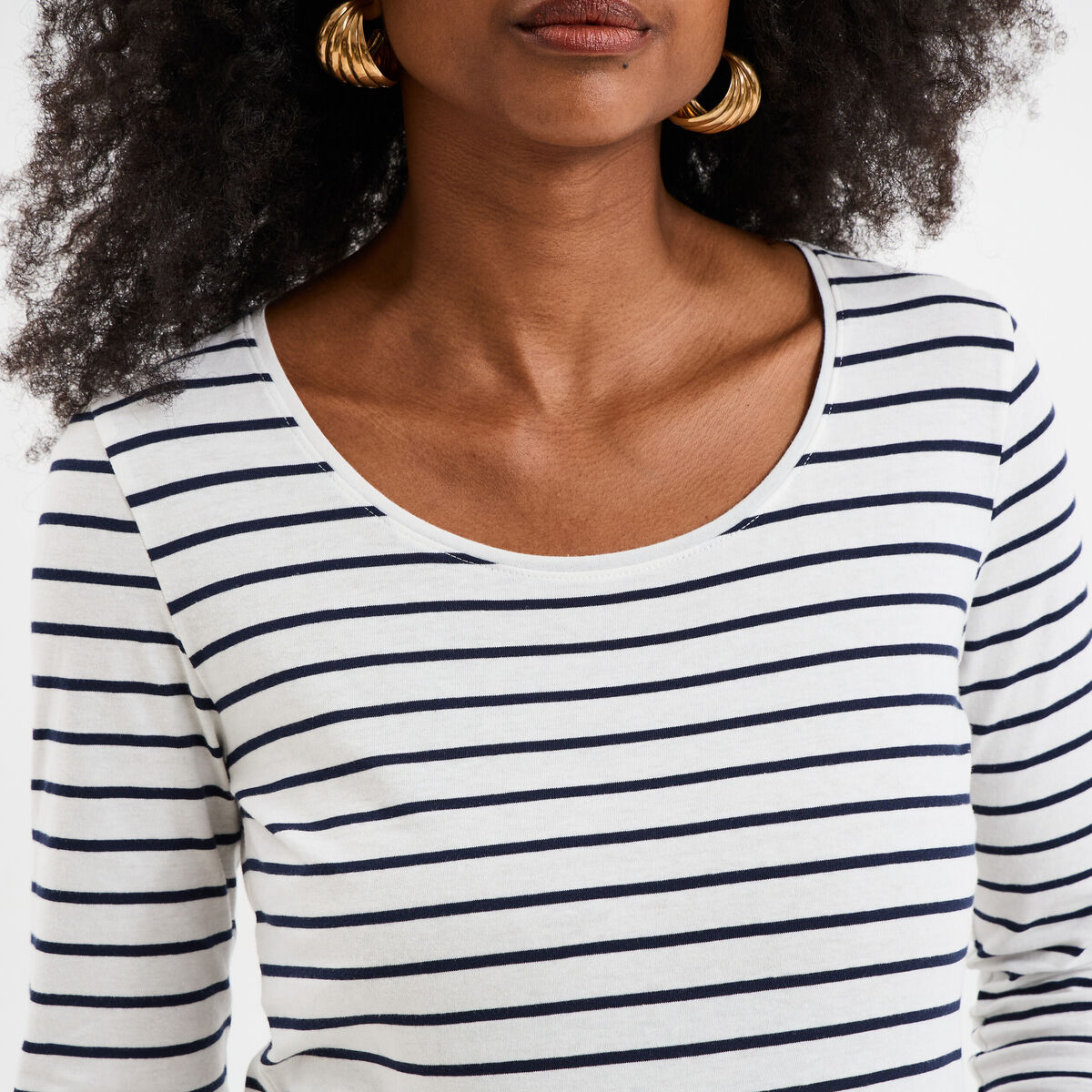 Haut marini&egrave;re manches longues ecru femme