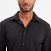 Chemise droite manches longues noir homme