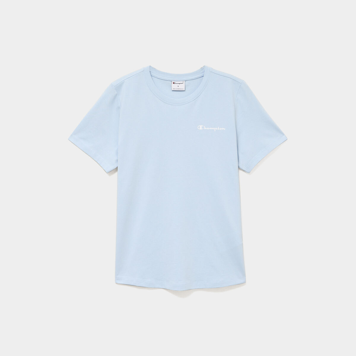 T-shirt manches courtes coton Champion bleu ciel femme
