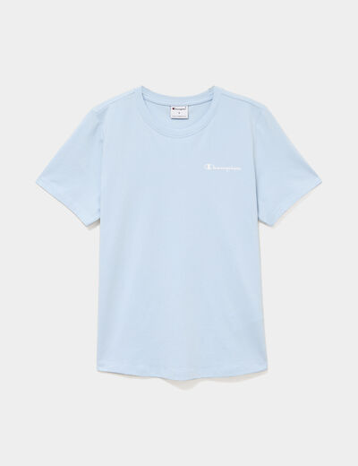 T-shirt manches courtes coton Champion bleu ciel femme