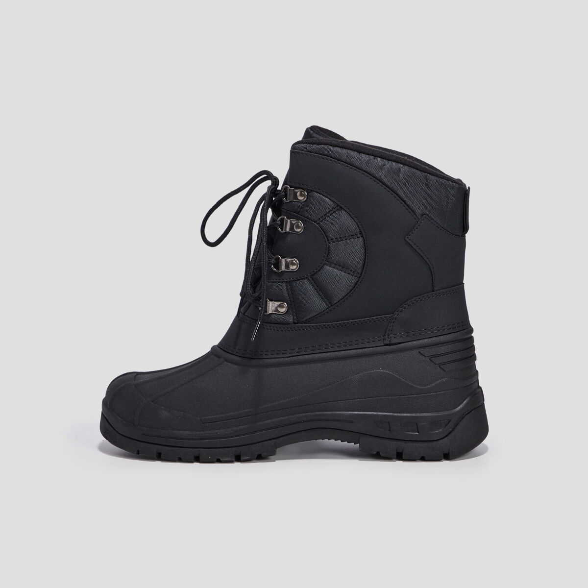 Bottes de neige à lacets noir homme