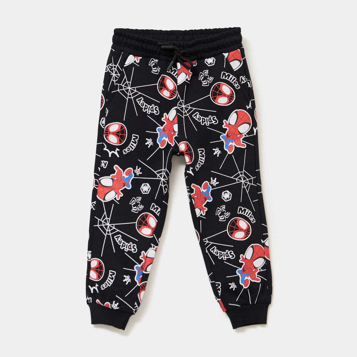 Pantalon de jogging droit Spider-Man noir garçon