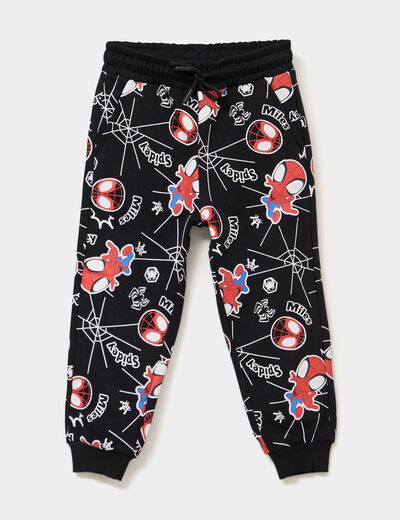 Pantalon de jogging droit Spider-Man noir garçon