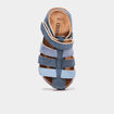 Sandales bout ferm&eacute; avec scratchs bleu marine gar&ccedil;on