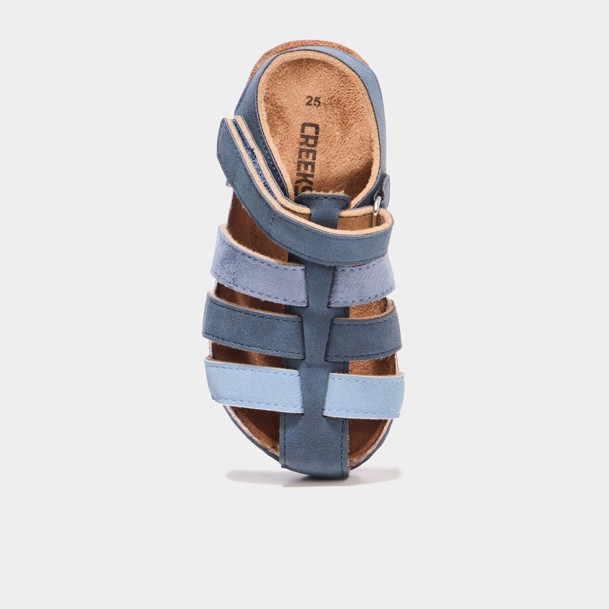 Sandales bout ferm&eacute; avec scratchs bleu marine gar&ccedil;on
