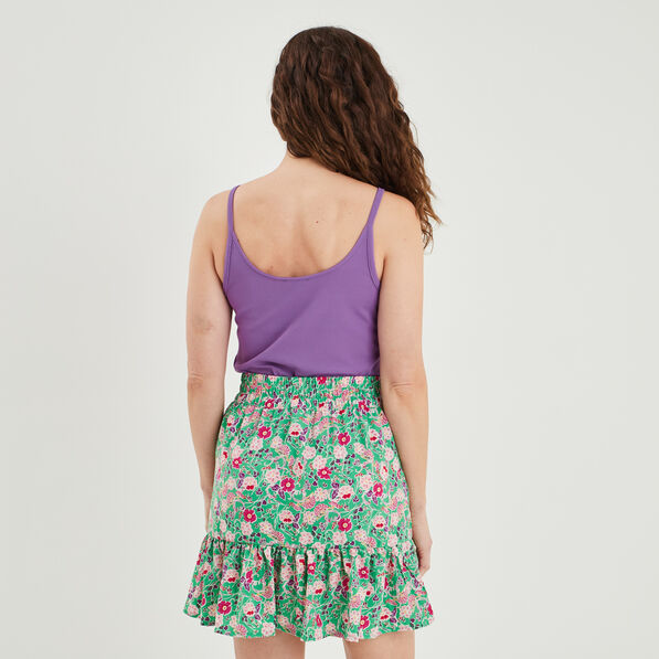 Débardeur à bretelles chaînes violet femme