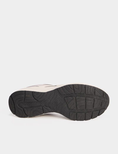 Baskets running de sport &agrave; lacets gris homme