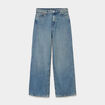 Jean large taille haute coton denim dirty femme