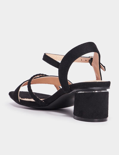 Sandales &agrave; talons Mosquitos noir femme