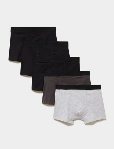 Lot 5 boxers gris homme