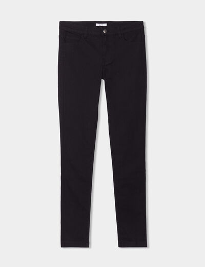 Pantalon slim taille standard noir femme