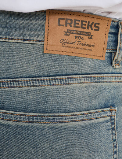 Jean stretch coupe regular denim double stone homme
