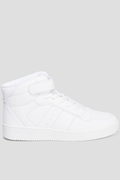 Baskets montantes à scratch Creeks blanc femme