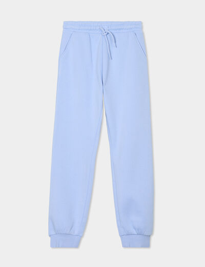 Pantalon de jogging droit bleu clair fille