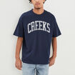 T-shirt oversize manches courtes Creeks bleu marine homme