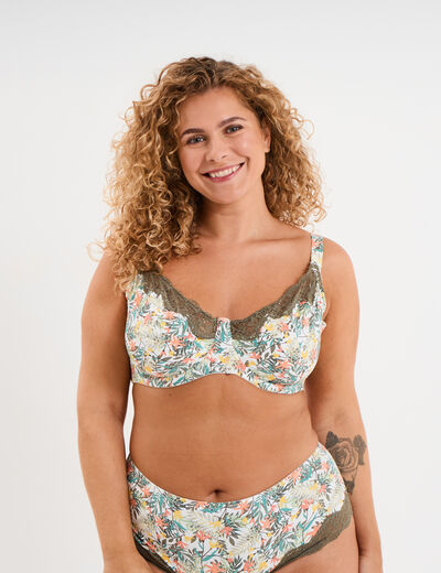 Soutien-gorge emboitant microfibre blanc femme grande taille
