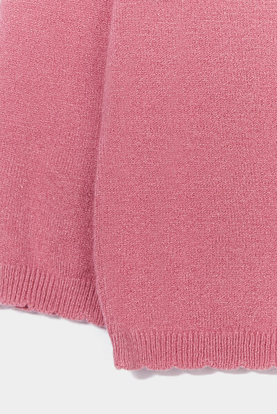 Gilet volants et bord festonné Kimbaloo vieux rose bébé fille