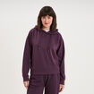 Sweat hoodie manches longues &agrave; capuche violet fonc&eacute; femme