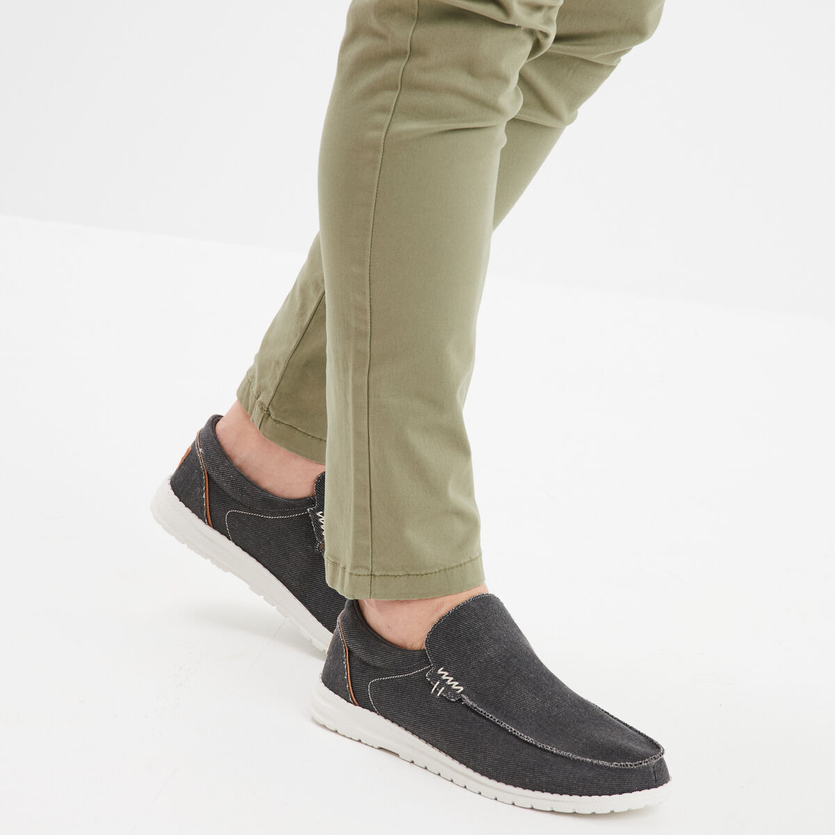 Loafer en toile gris homme