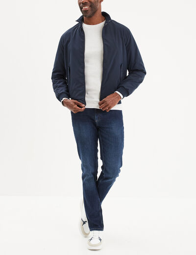 Veste zippée avec col montant Creeks bleu marine homme