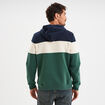 Sweat hoodie manches longues à capuche vert canard homme