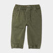 Pantalon jogger bas &eacute;lastiqu&eacute; coton vert kaki b&eacute;b&eacute; gar&ccedil;on