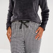 Ensemble pyjama effet polaire 3 pi&egrave;ces bleu marine femme
