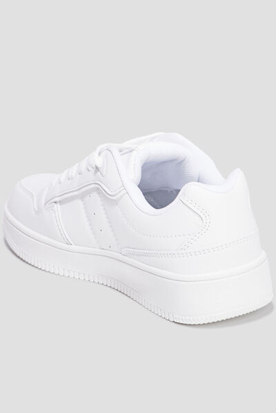 Tennis basses à lacets Creeks Tempete blanc garçon