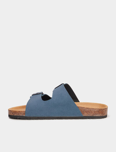 Mules avec boucles bleu marine homme