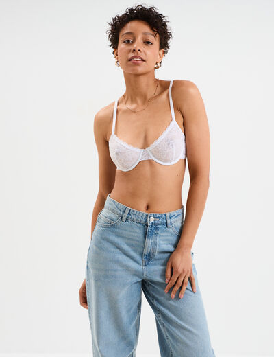 Soutien-gorge emboîtant dentelle blanc femme