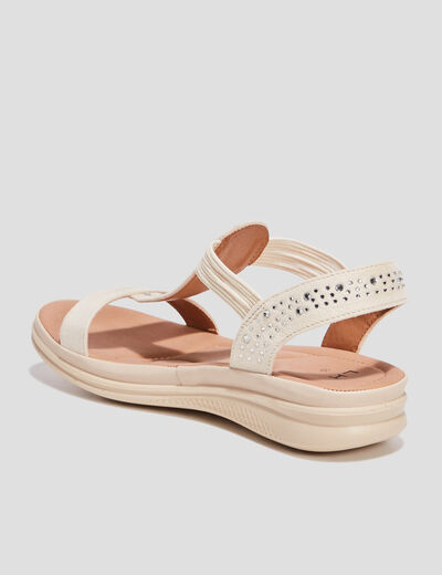 Sandales avec strass sable femme