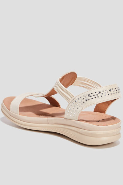 Sandales avec strass sable femme