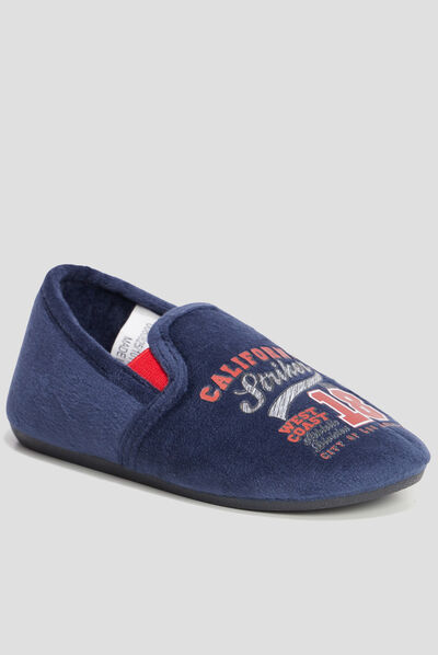 Chaussons Creeks motif California bleu marine garçon
